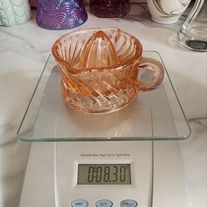 Depression Glass Juicer Reamer 2 Spouts